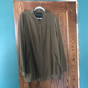 Green Zip Up Bomber